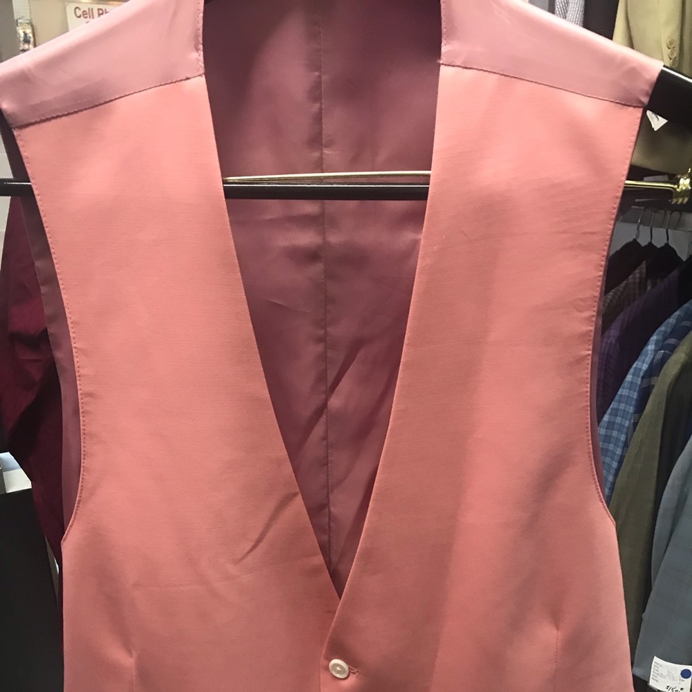Tom James Pink Custom Made Vest